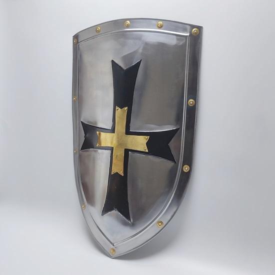 76.2 Cm Templar Cross Shield, Medieval Heater Shield, Medieval Knight Cross Shield, Medieval Crusader Shield, Role Play Shield, Wall Décor