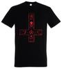 Satanic Cross Men's T-Shirt Aleister Pentagram Religion 666 Satan Devil Crowley