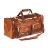 Новая кожаная мужская дорожная сумка для спортзала, натуральная винтажная коричневая (Огромное внутреннее пространство)