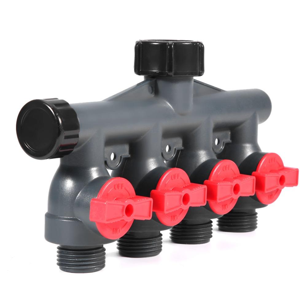 4 Way 4 Way Hose Splitter Plastic Garden Hose Splitter Durable Water Tap Splitter Home Garden