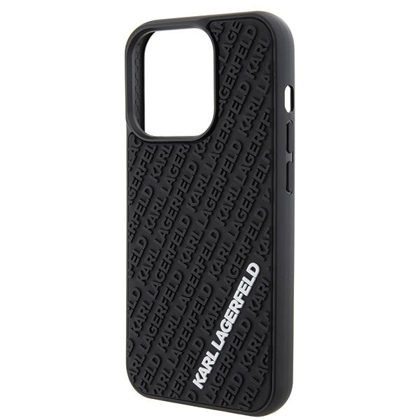Karl Lagerfeld KLHCP15L3DMKRLK iPhone 15 Pro 6.1" black hardcase 3D Rubber Multi Logo