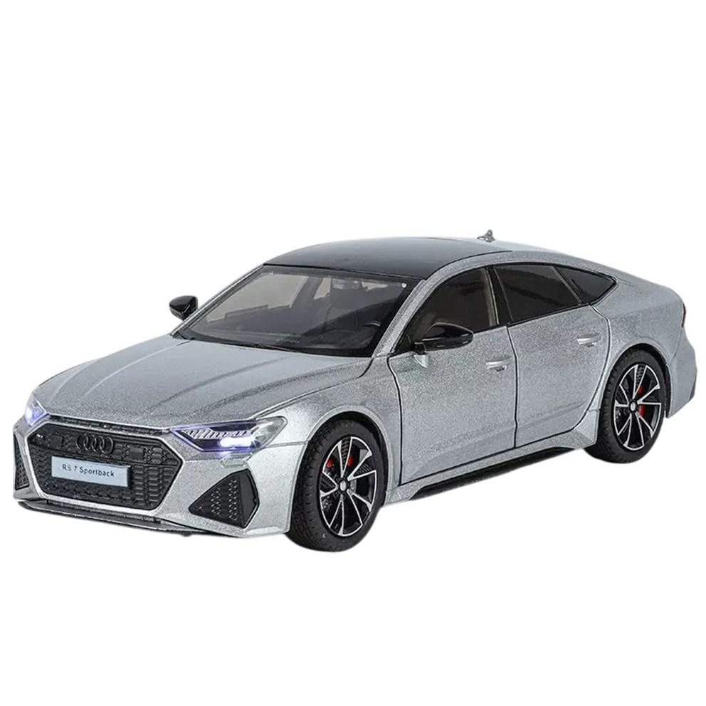 МояМашина 1:Металлическая модель автомобиля RS7 в масштабе 1:24 - Серебристая коллекционная фигурка