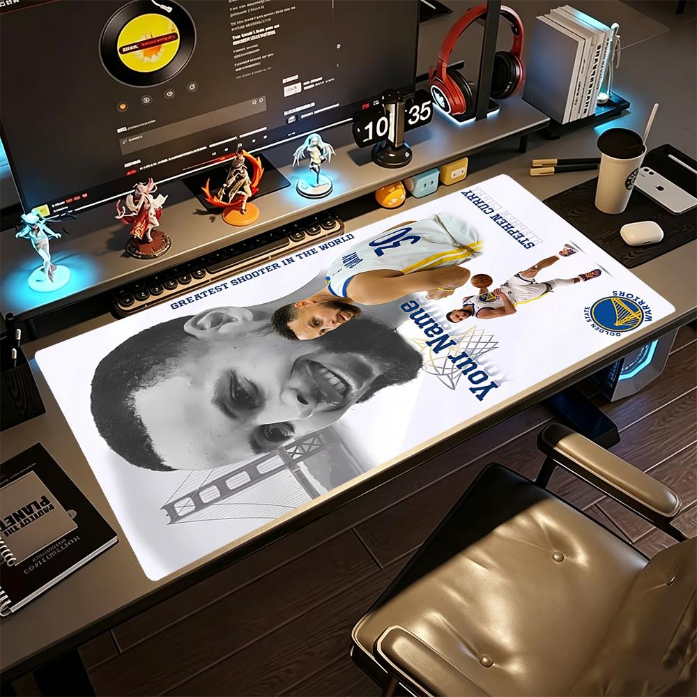 Curry Action Poster Personalized Text Mouse Pad Keyboard Mat Computer Desk Keyboard Mat Non-Slip Rubber Base Office Desk Accessory