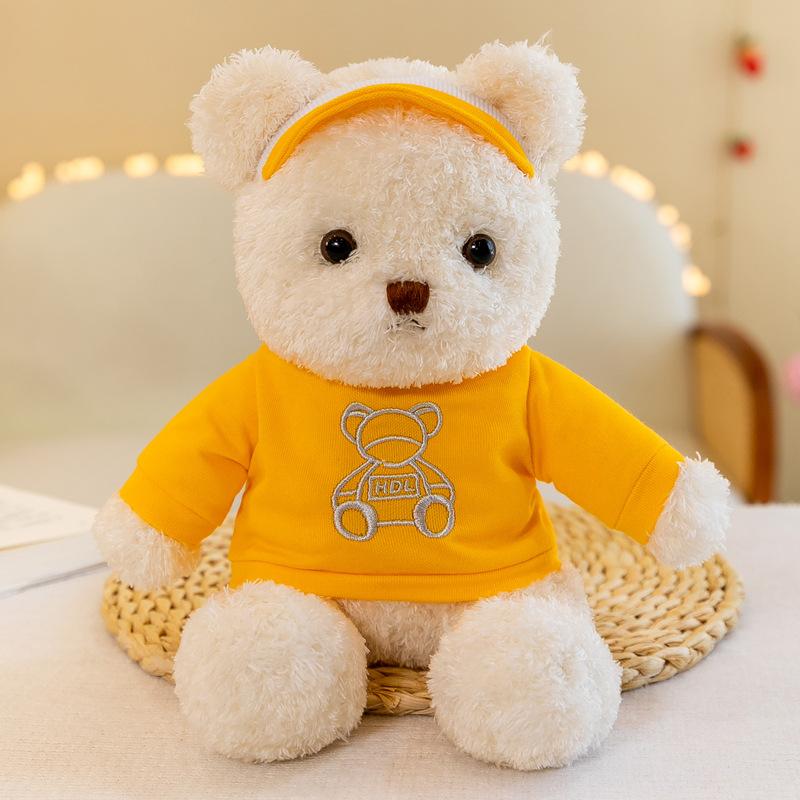 Cartoon Bear Plush Toys Dressed In Bear Doll Children Comforting Doll Decoration Gift Ornaments