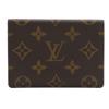 Porto 2 Cult Vertical Pass Case M60533 Pass Holder Brown Monogram Canvas Unisex Used