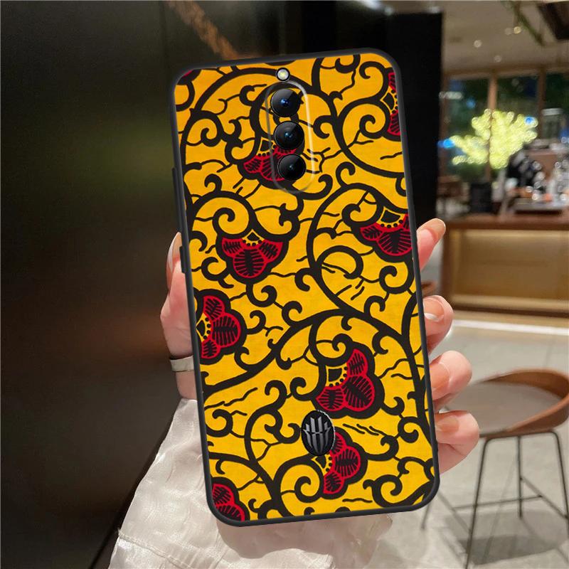 African Wax Pattern Fabric Case For Red Magic 9 8S 8 Pro Plus Cover For ZTE Nubia Red Magic 6S 7S 6 7 Pro 6R 5S 5G