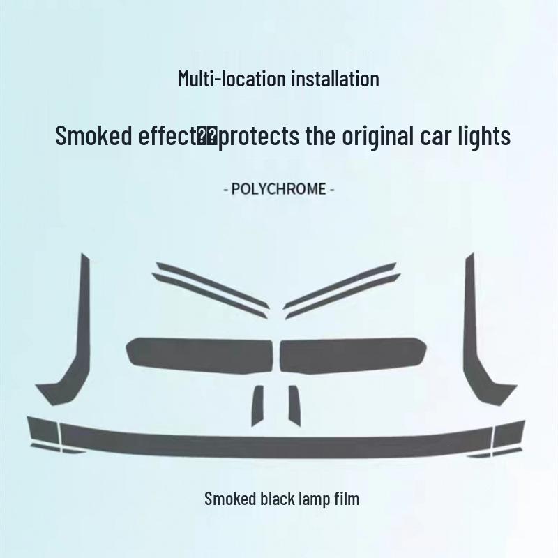 Zeekr 001 Smoked Headlight Film, Transparent Interior & Taillight Film, TPU Dashboard Screen Protector, Wear-Resistant