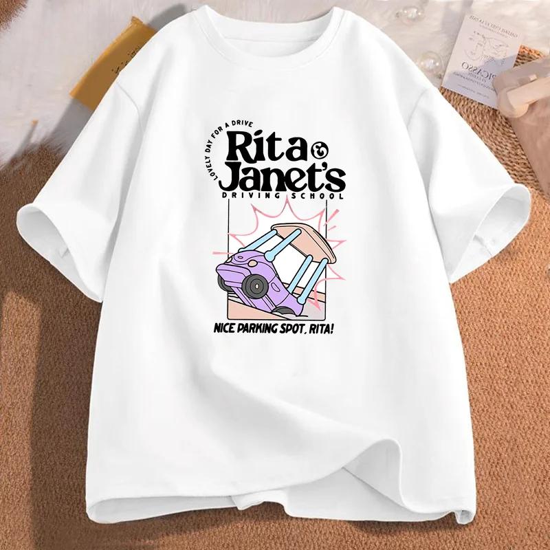 Футболка Rita Janet's Driving School Футболка для женщин и мужчин Футболки с забавной графикой Футболка Back To School Женская одежда Футболка в уличном стиле
