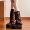 Thick-soled Plush Boots Women's 2025 Winter Explosion Small Man But Knee Boots Spice Girl Pant Tube Boots