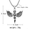 Men Punk Rock Angel Pendant Choker Necklace Women Jewelry Hip Hop Vintage Stainless Steel Metal Color Baby Cupid Necklace S408