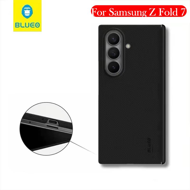 Blueo Carbon Fibre Case For Samsung Z Fold 7 Kevlar Wireless Charging Back Cover Case for SAMSUNG Z FOLD 7