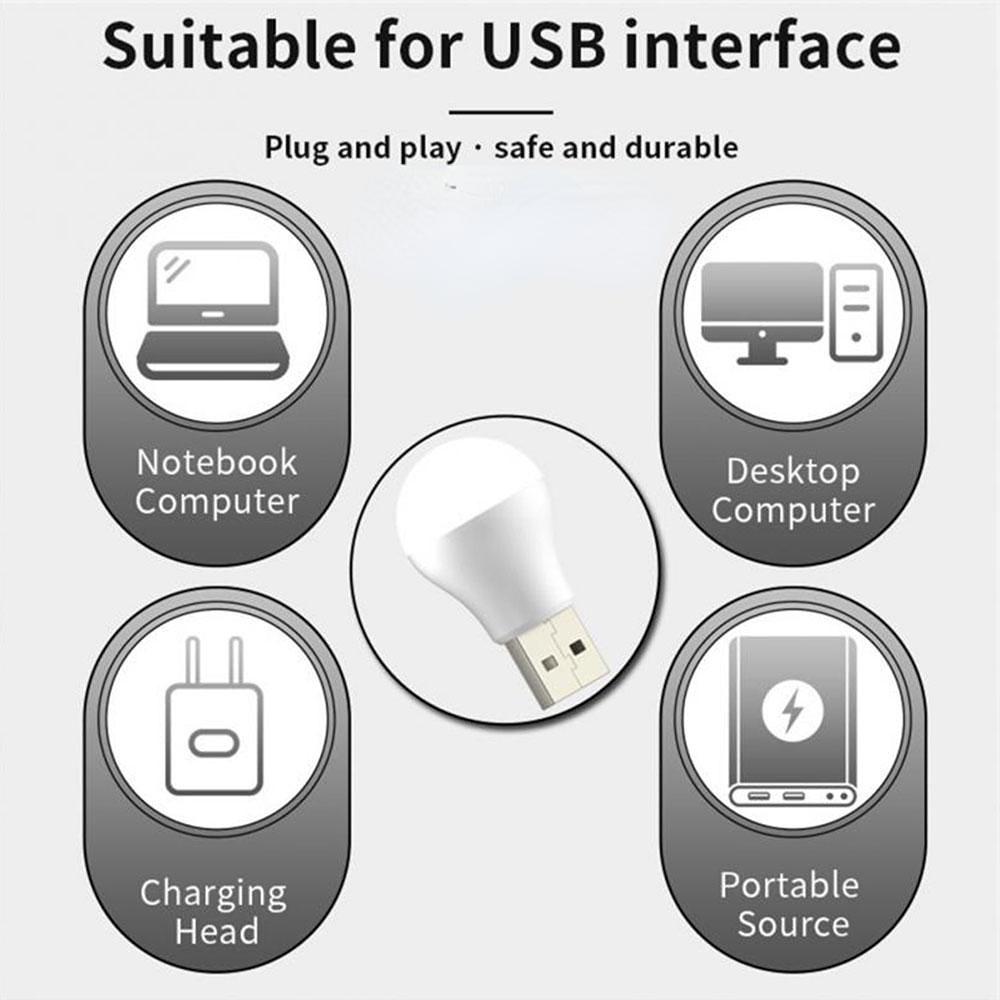 1 шт. USB-клавиатура 5 В светодиодные ночные огни для Power Bank компьютера ноутбука