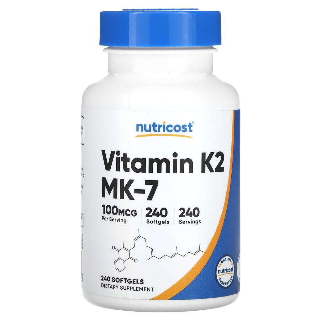 Nutricost Vitamin K2, 100mcg, 240 Softgels