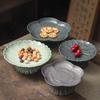 High-footed Fruit Plate Ceramic Lotus Tea Snack Dried Fruit Plate Chinese Ceramic Jewelry Food Tea Cup Storage Tray Home Decor