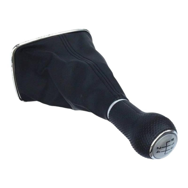 Black 5 Speed Gear Shift Knob With Gaiter For Jetta For Golf For MK4 For R32 For BORA Model Years 1999 Through 2004