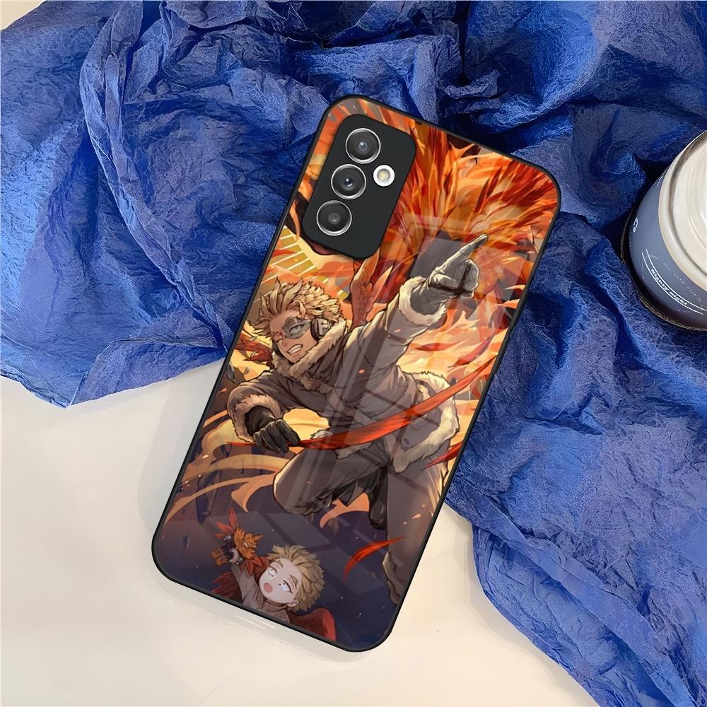 Чехол для телефона My Hero Academia Hawks для Samsung S25 S24 S30 S21 S23 S20 S22 Fe S10 E S9 Note 20 Pro Ultra Plus стеклянная крышка