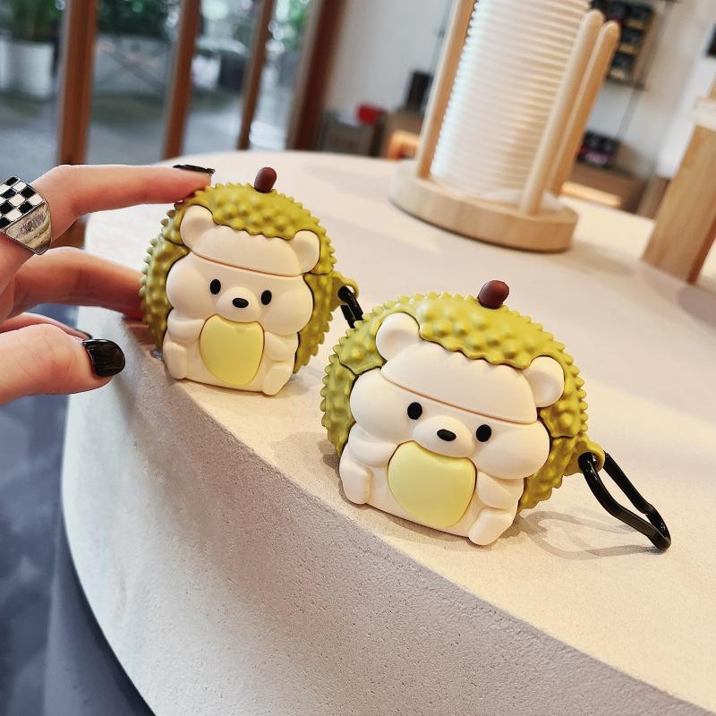 Durian hedgehog is suitable for Apple AirPods 1 protective case pro1 noise reduction second generation 1st generation fourth generation bluetooth head