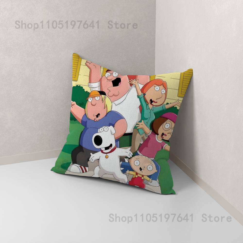 F-Family Funny Guy Pillow Case For Sofa Decor Car Office Room Printing Cushion Cover Decorations And Protector