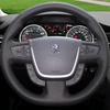 Чехол на руль автомобиля для Peugeot 508 2011 2012 2013 2014 2015 2016 2017 2018 508 SW Сделай сам Черная кожа Ручная прошивка