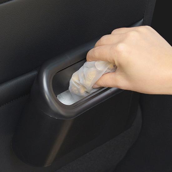 Car Trash Bin Press Design Flip Cover Mini Hanging Vehicle Garbage