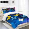 Dreamy Colorful Butterfly Girl3Pcs Queen King Full Size Duvet Cover Постельное белье Комплект постельного белья 2-местное покрывало 200x200 240x220 160x200