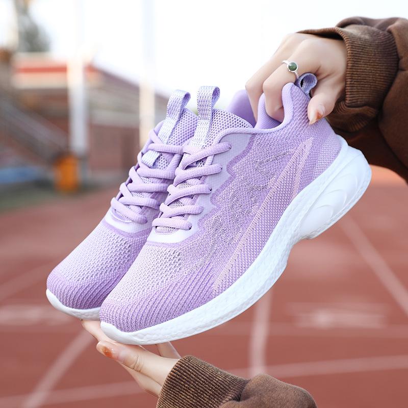 Легкие плетеные женские туфли, новые, на мягкой подошве, прочные, легкие, трендовые, дышащие женские туфли, мягкий задник, кроссовки для школьниц