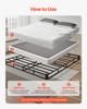 Box Spring, Queen Size Bed Frame with Washable Fabric Cloth, Heavy Duty Metal Frame for Queen Bed, 130 mm Mattress Foundation, 1587.57 kg Max Weight