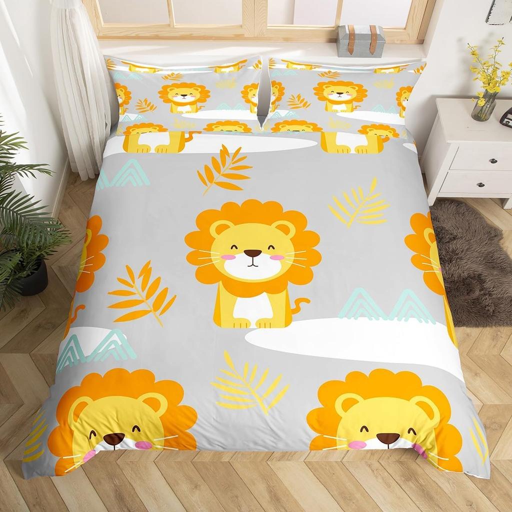 Новый милый пододеяльник с фермерскими животными размера кинг, мультяшный пододеяльник с овечками для детей, мальчиков, девочек, подростков, милый животный комплект постельного белья, набор из 3 предметов