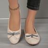2024 Plus Size Shoes for Women Slip On Women's Flats Casual Daily Flats Women Crystal Bow Tie Round Toe Soft Bottom Ladies Shoes