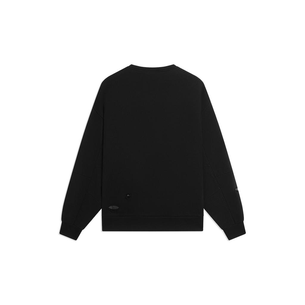 Li-Ning Born Skater Длинный рукав Круглый вырез Свободный свитшот Мужские топы Черный AWDSB11-3