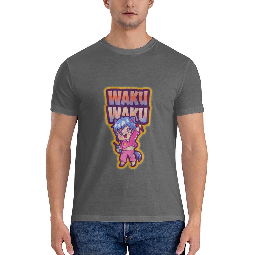 Waku Waku Gaming Design Retro Hong Kong Style Tshirt Fresh And Simple Original Short Sleeve