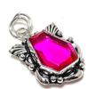 Pink Rubillite Gemstone Handmade 925 Sterling Silver Jewelry Pendant 1.81" j2V94