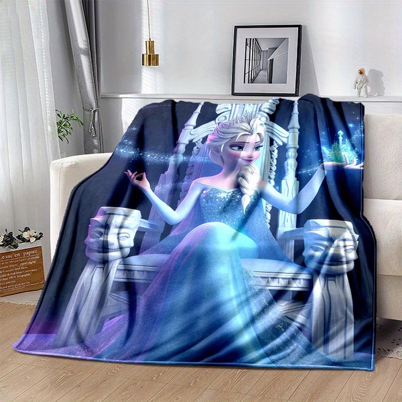 1pc, Elsa Queen of Ice Crystal Magic Home Decorative Throw Blanket Perfect for Couch, Bed, Travel, Camping, Car, Beach, Office Nap Gift