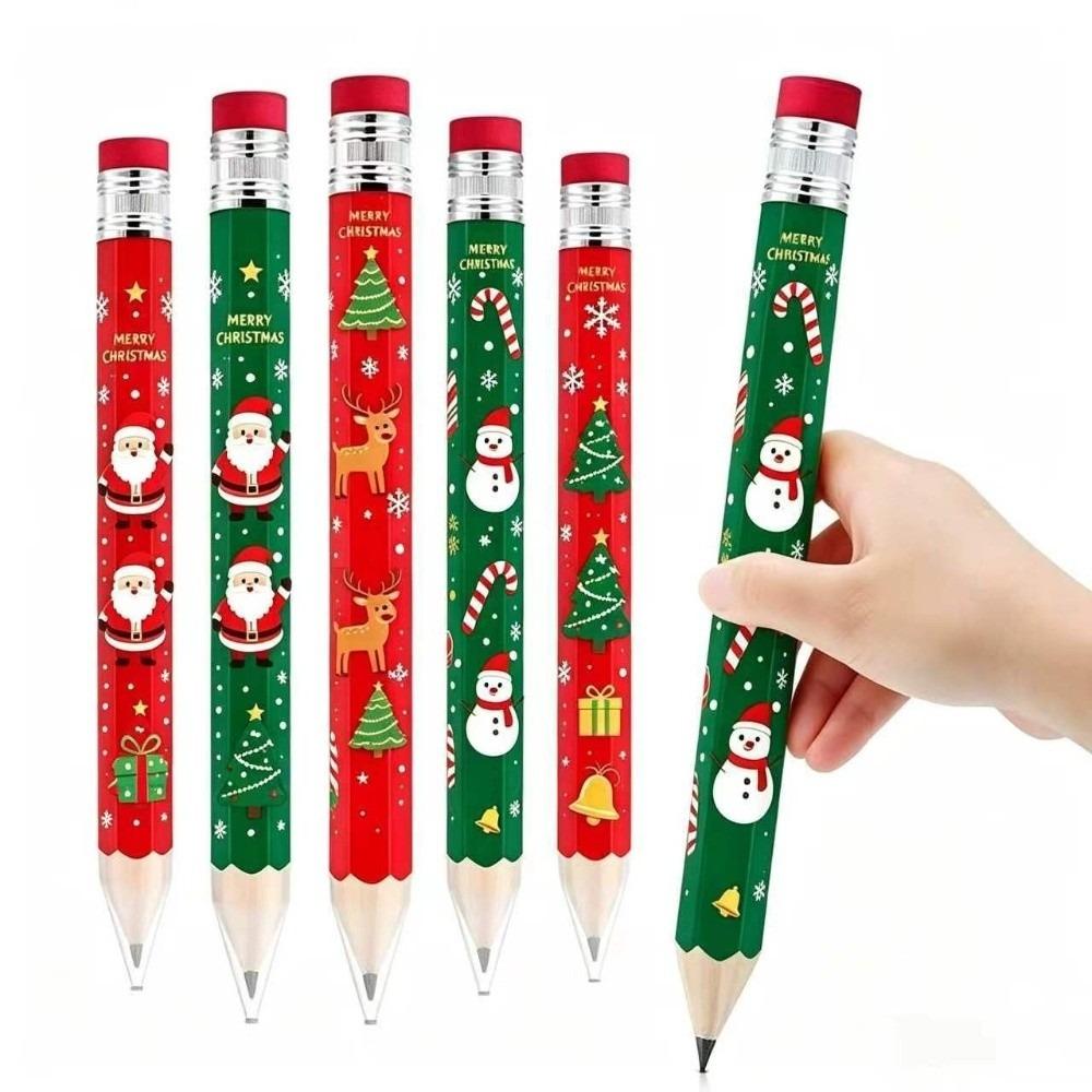 33cm Large Size Giant Pencil Christmas Pattern Christmas Giant Pencil Novelty Decor