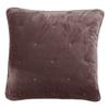 Velvet Cushion Cover - "Gipsy" Topstitching Finish Southern Wind - Gipsy Bison - Cushion 45 X 45 Cm