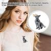 Cute Cartoon Alloy Dripping Oil Butterfly Persian Cat Animal Brooch And Versatile Clothing