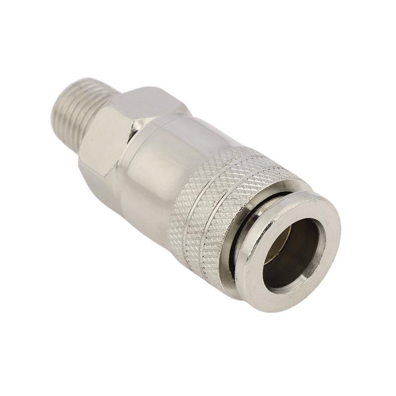 Air Compressor G1/4 Male Thread Pneumatic Fittings Adapter Metal Quick Connector Eu Standard For Air Power Tools Accessories