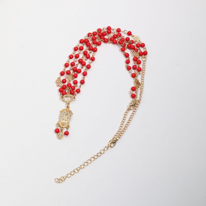 Hair Decoration Hair Band Head Dress Headbands Fashion Indian Boho White/red Beaded Head Piece Women Head Chain Hair Jewelry