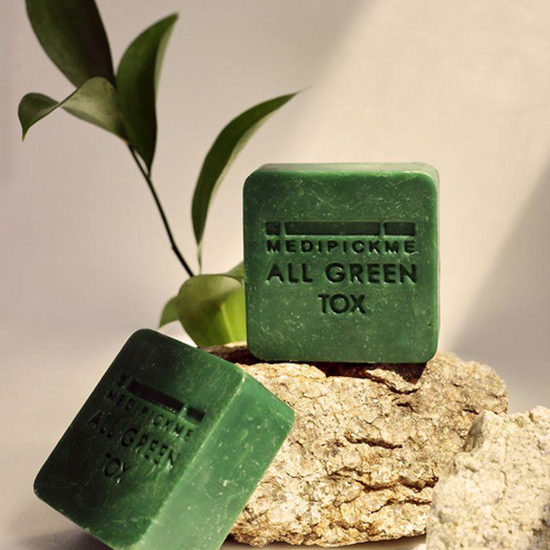 MEDIPICKME Очищающее мыло-брусок All Green Tox Solution 90 г