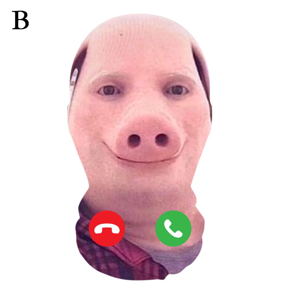 Интересная бесшовная маска-балаклава с 3D-печатью John Pork Улыбающийся Вечеринка Косплей Реквизит Защитный щит от УФ-излучения Узор Роналду Коспле
