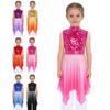 Детское платье для хвалы - Туника без рукавов с воротником-стойкой и асимметричным подолом и лифом с пайетками для поклонения