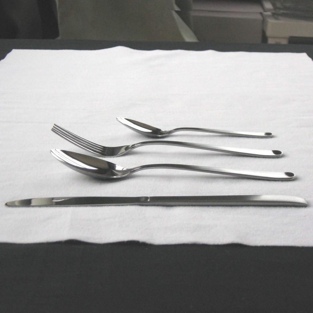 Nagao Tsubame Dinner Cutlery Set Stainless Steel 8 Piece Set for 2 People Dishwasher Safe Made In Japan Knife/Spoon/Fork/Teaspoon 18-0