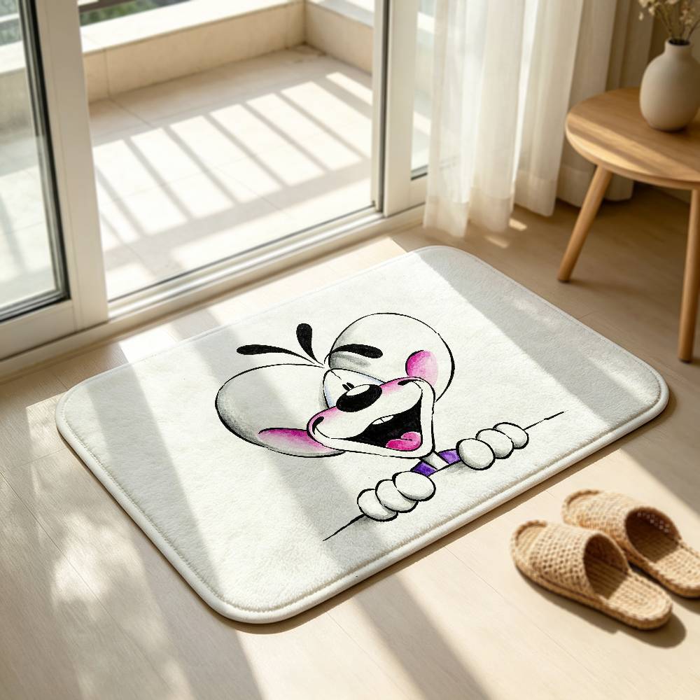 Милый мультяшный коврик-ковер D-Diddl Mouse, короткий плюш, машинная стирка, мягкий, удобный, противоскользящий, для пола, декор для дома
