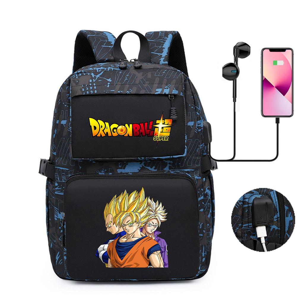 Riman Dragon Ball Периферия Печатный Рюкзак Молодежный Студенческий Школьный Рюкзак USB Компьютерный Рюкзак Мужской и Женский