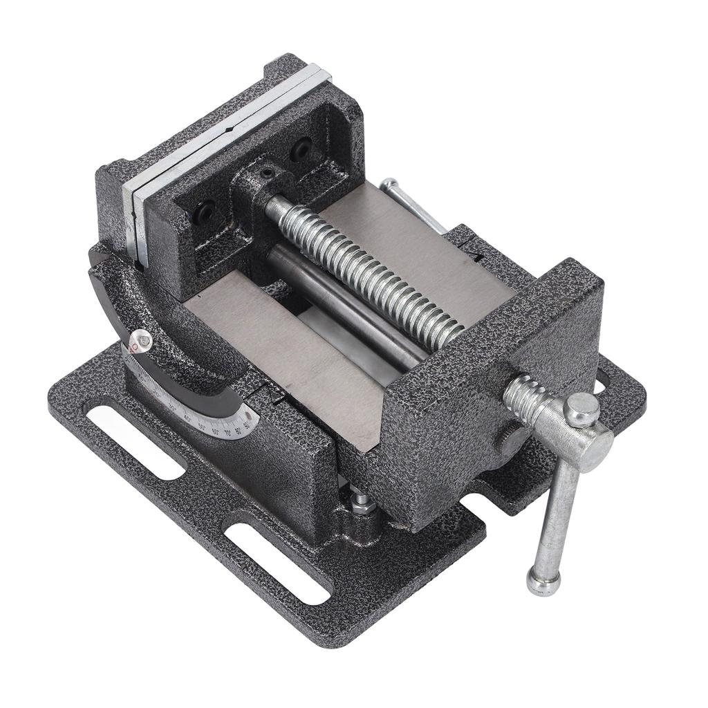 4-дюймовые настольные тиски, тиски с углом наклона 90 градусов, регулируемые настольные тиски со съемными губками и крестообразным V-образным пазом