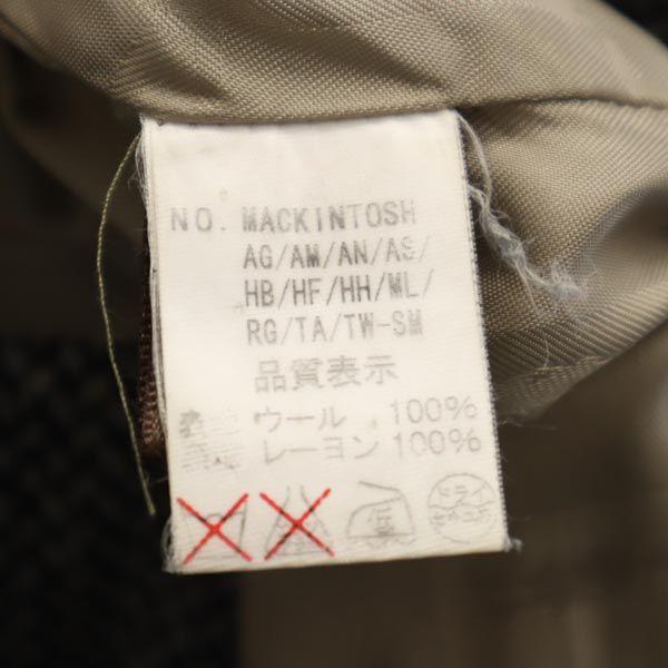 Mackintosh Wool Trench Coat 32 Black X White Women Used