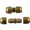 2 Pcs 1/4" Copper Pipe Quick Connector Brass Extension Connector AC Copper Pipe  Copper Fittings