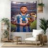 Messi Custom Your Name Wall Decor Tapestry Art For Pet Memorial Birthdaywedding Party Backdrop Family Gift