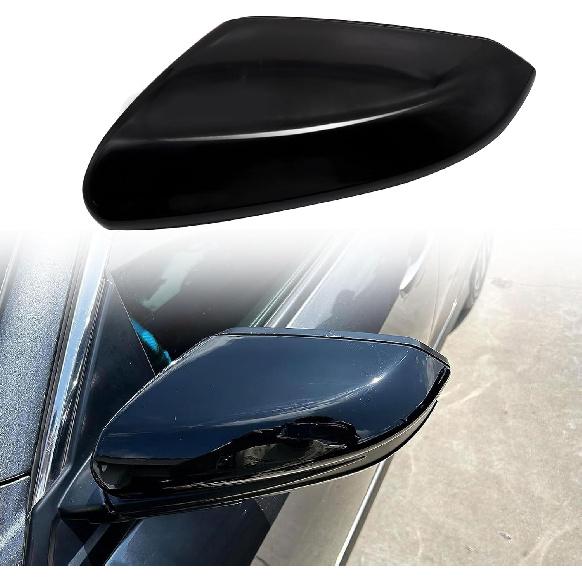 Priprilod Left Driver Side Mirror Cap Cover Fit for Honda Civic 2016-2021 | 76251-TBA-A21ZG Glossy Black