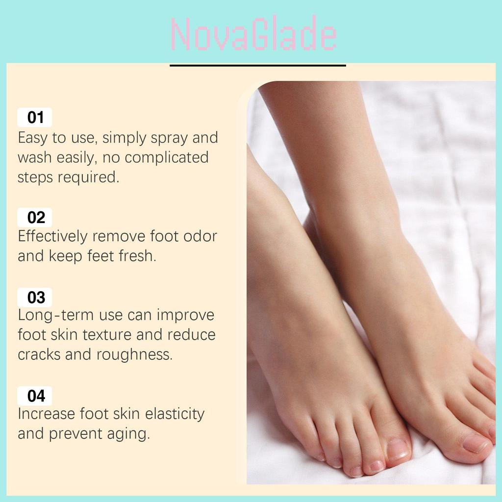 Houkea Gentle Exfoliating Foot Spray For Soft Skin Moisturizing Care 100ml